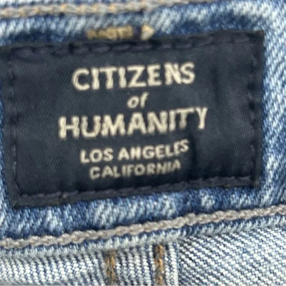 Citizens of Humanity Olivia Crop High Rise Slim Jeans Renew‎ Wash Blue Size 25 - Picture 8 of 12